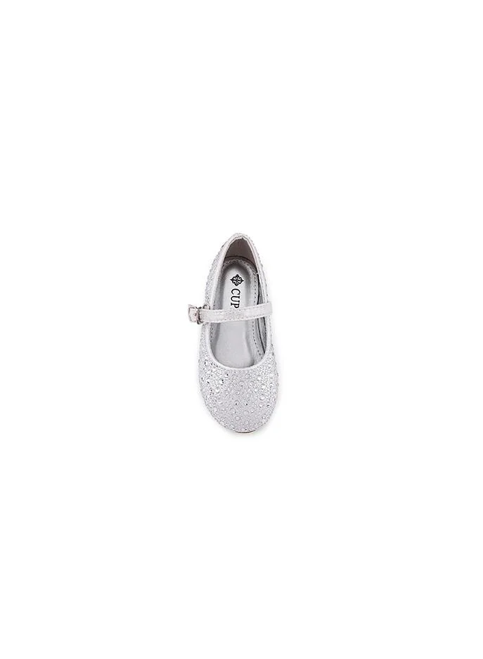 Cuple Silver Girls Embellished Slip-on Flats for Women | Best Price UAE